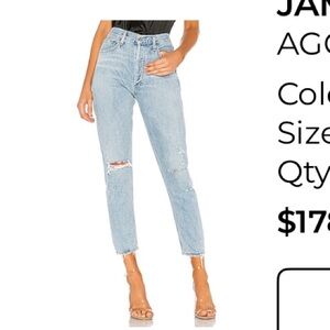 Agolde High Rise Jeans - Shakedown Blue